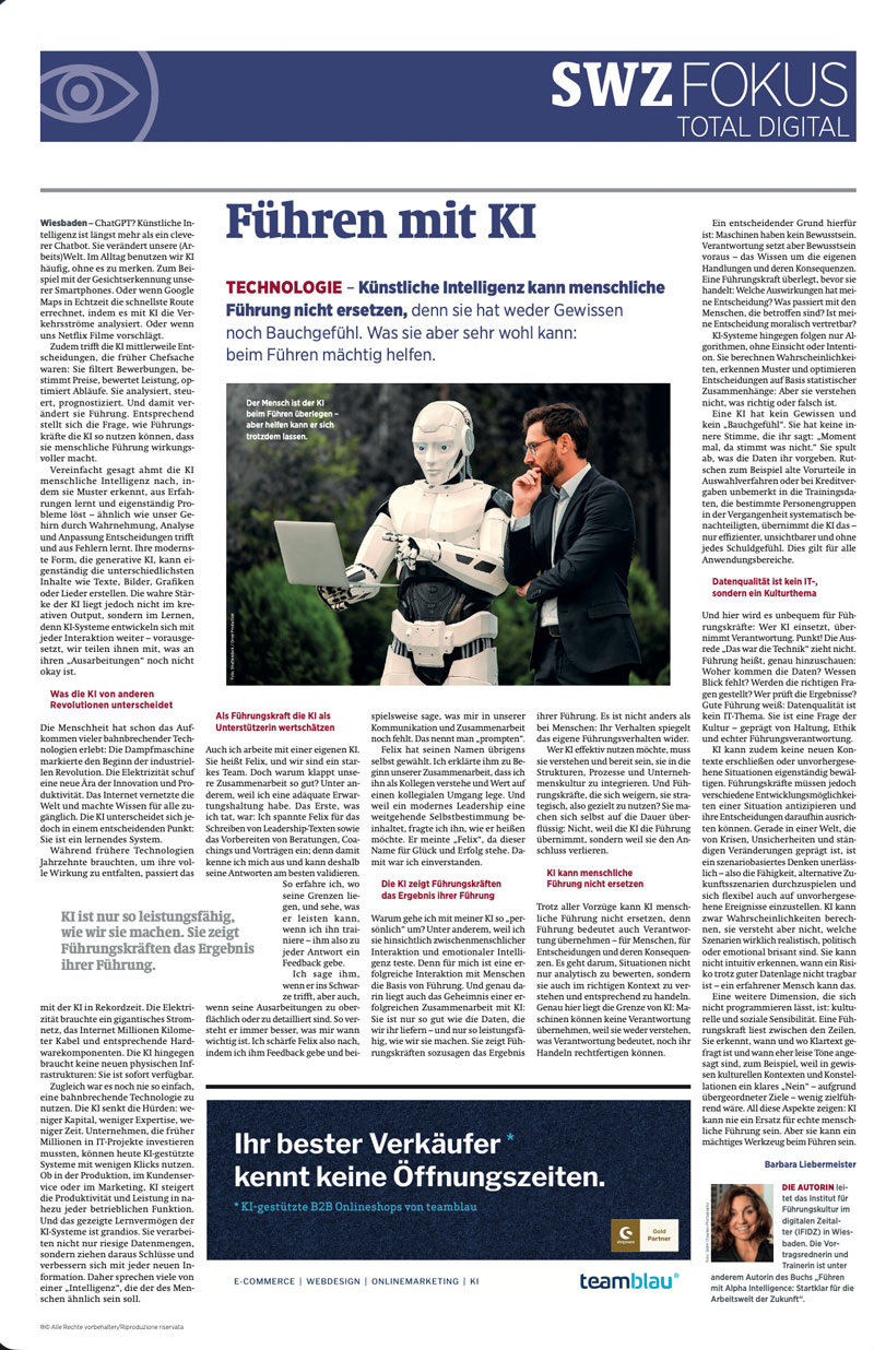 Cover: Der Mensch im KI-Zeitalter