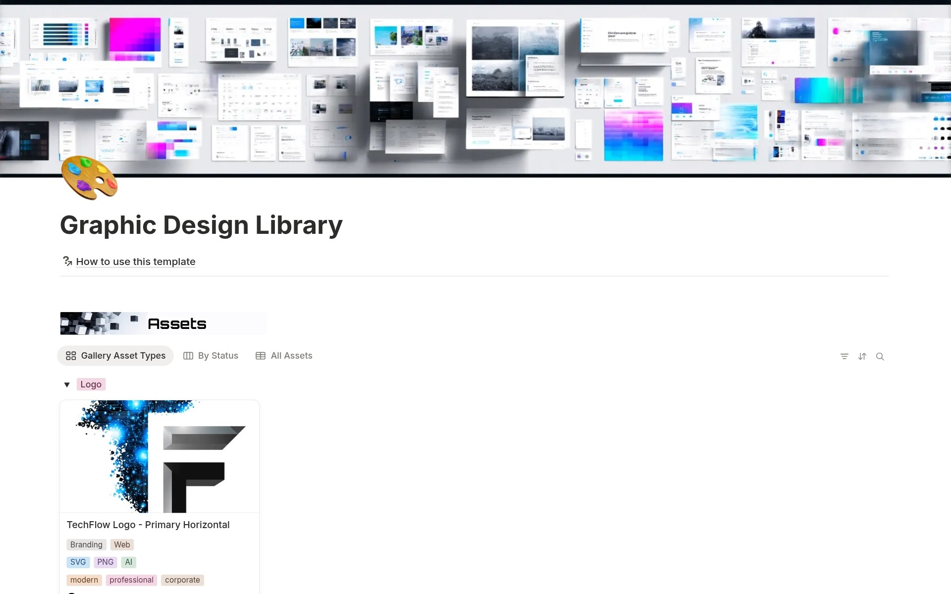 Graphic Design Library Dashboard screenshot