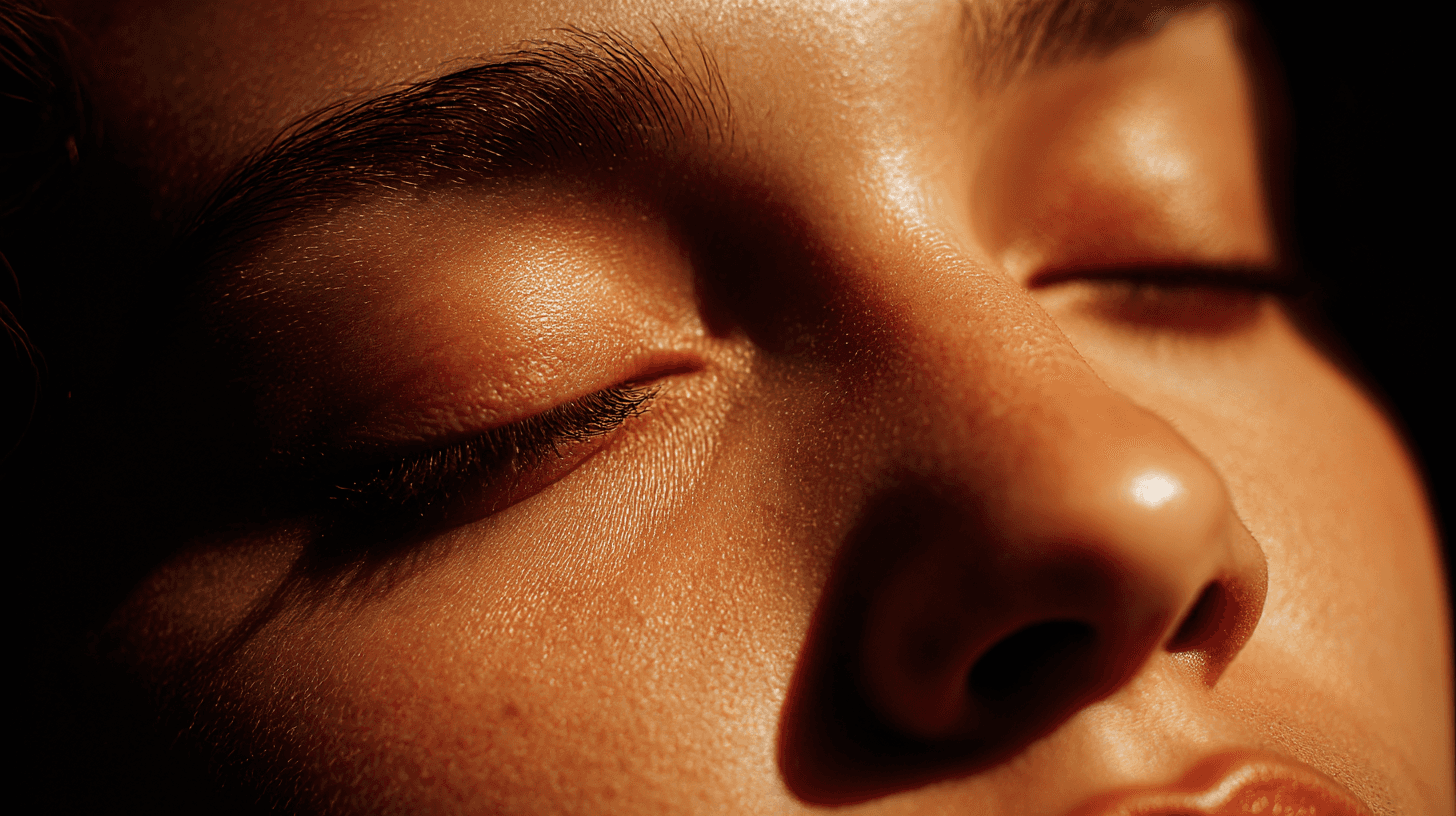 placeholder hero image of woman with eyes closed