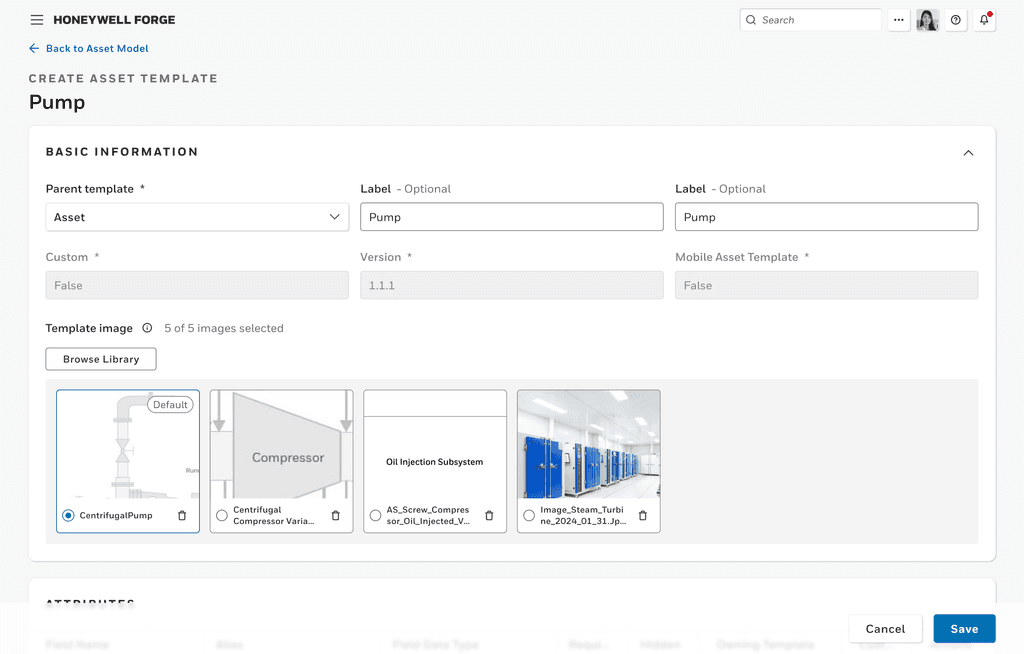 Final design for asset template with new images