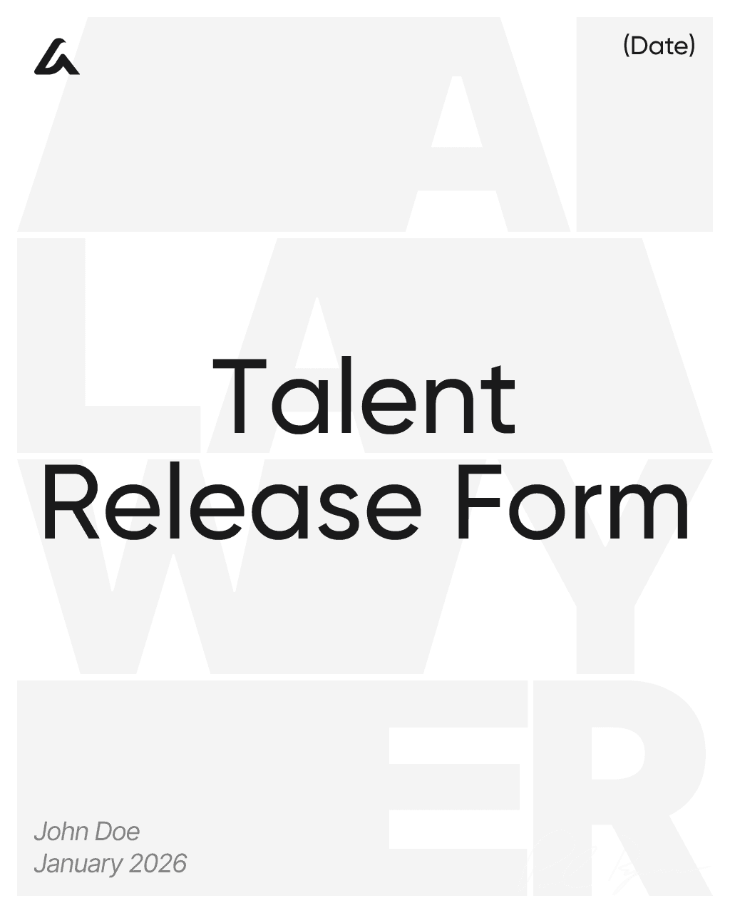Talent Release Form