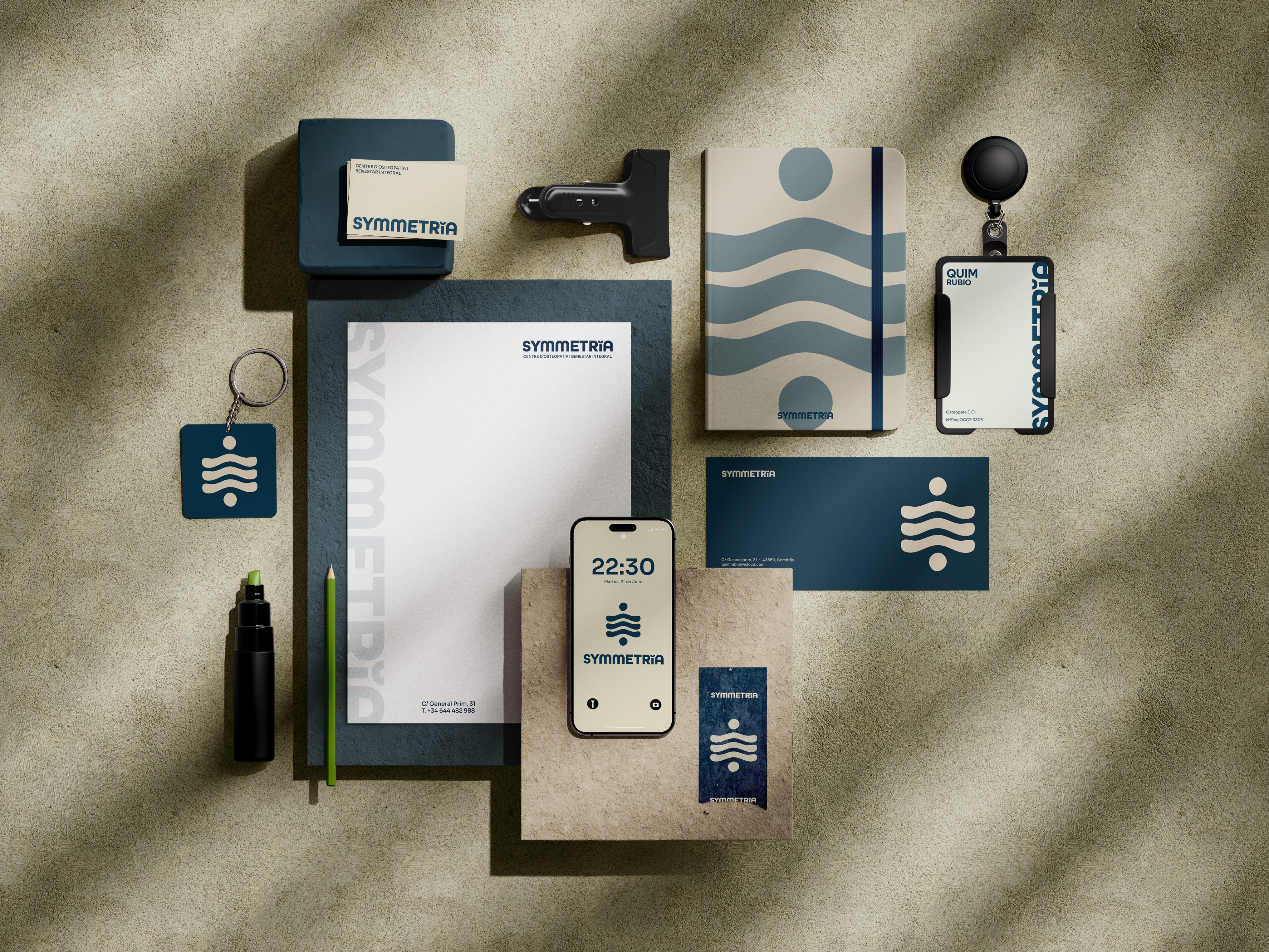 Project Symmetria. Corporate stationery