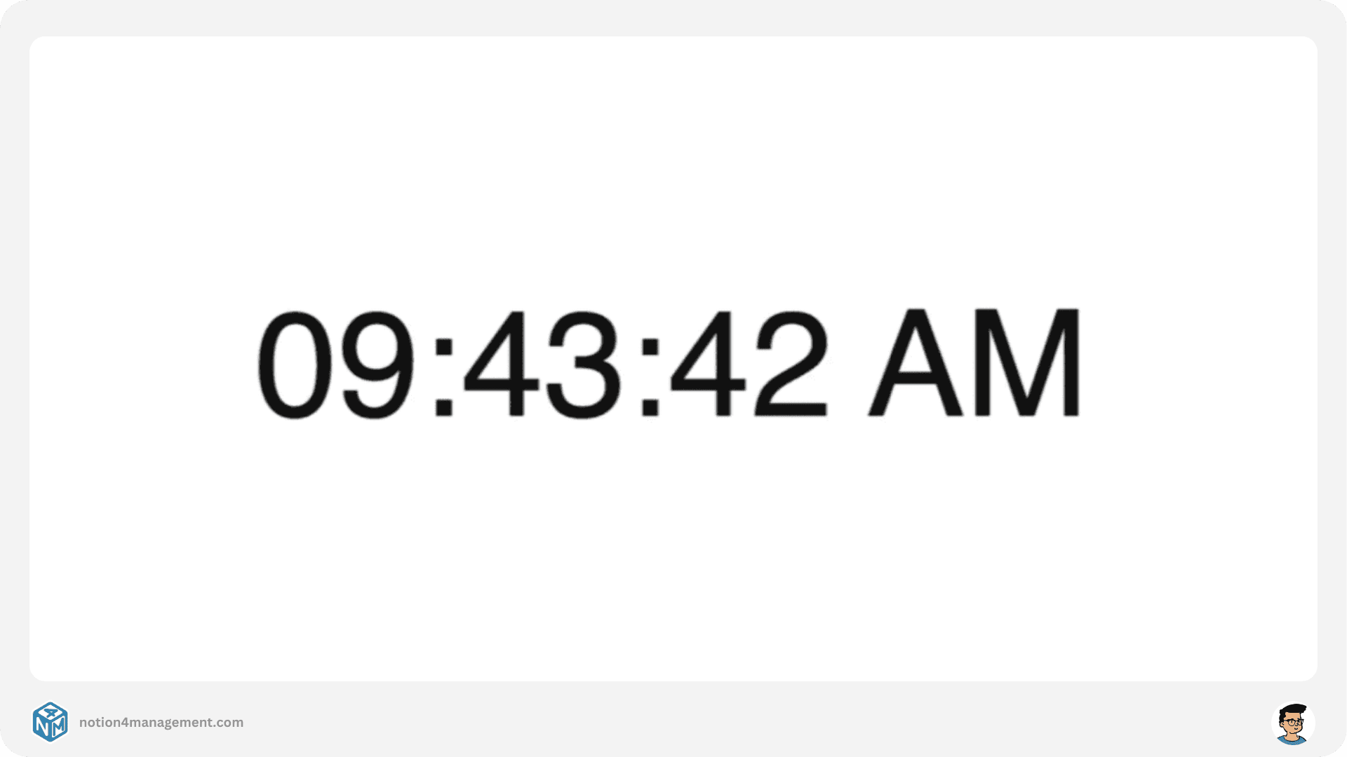 Notion digital Clock widget