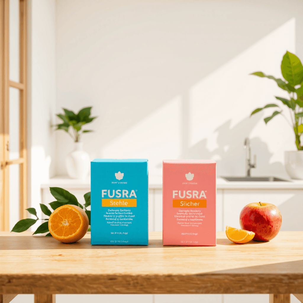 product photography of a box of dietary supplements for men and women