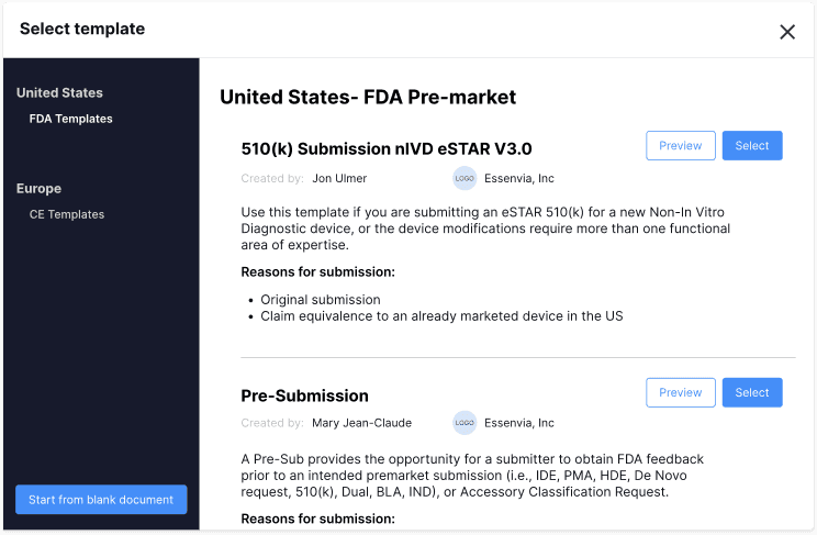 Re-use EUMDR data for US FDA eSTAR submissions