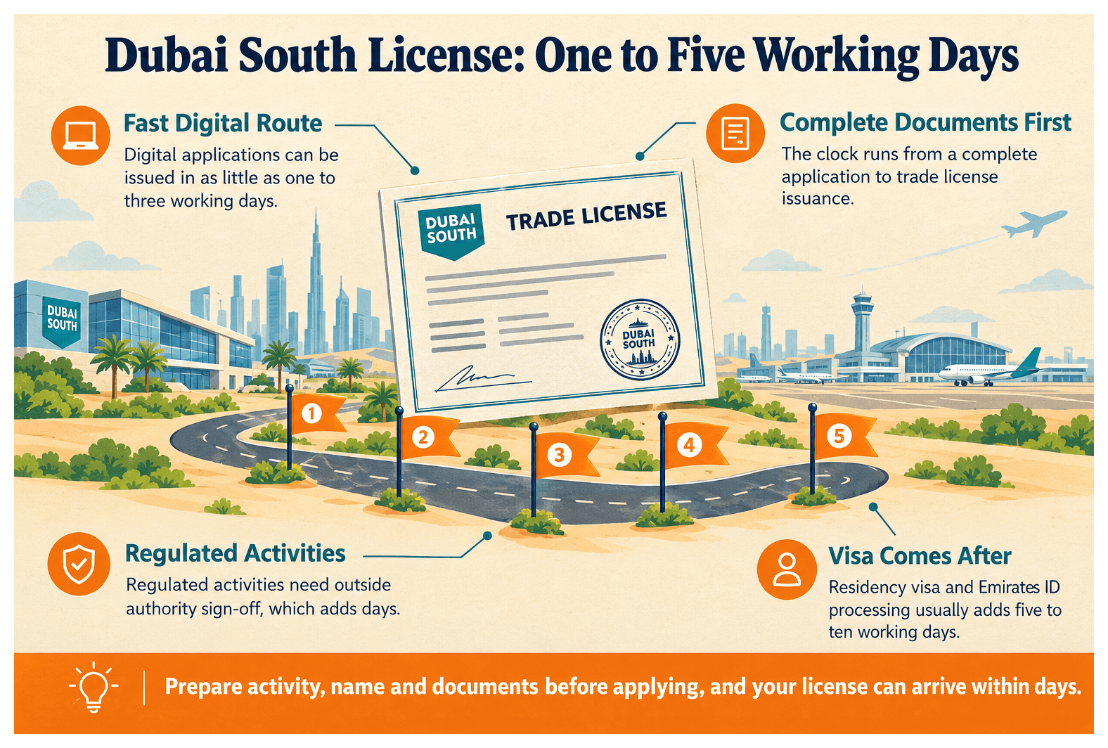 Infographic: How Long Does It Take to Get a Dubai South License