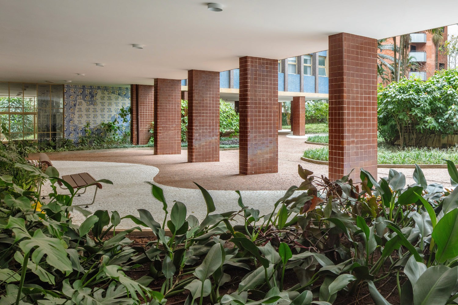 Garden entrance of building