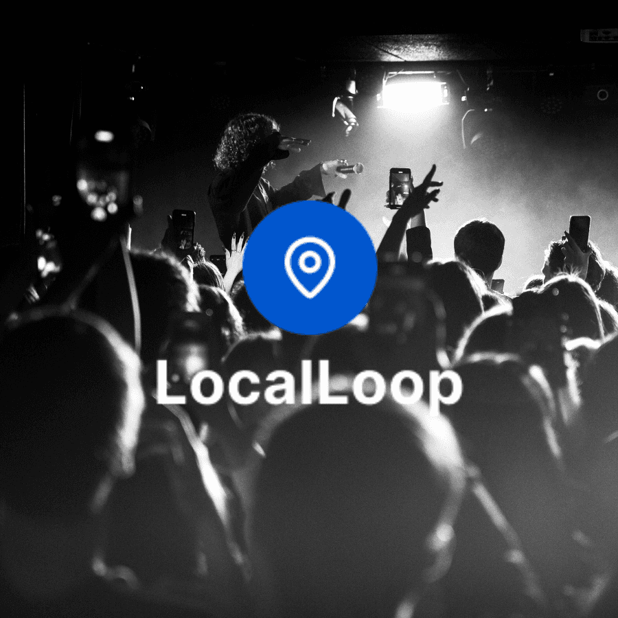 Top view of coffee can mockup with bold black typography on white background