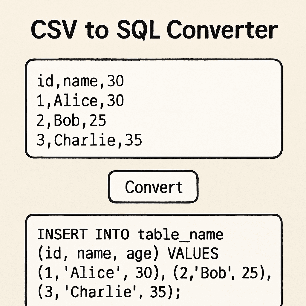 Online CSV to SQL Converter