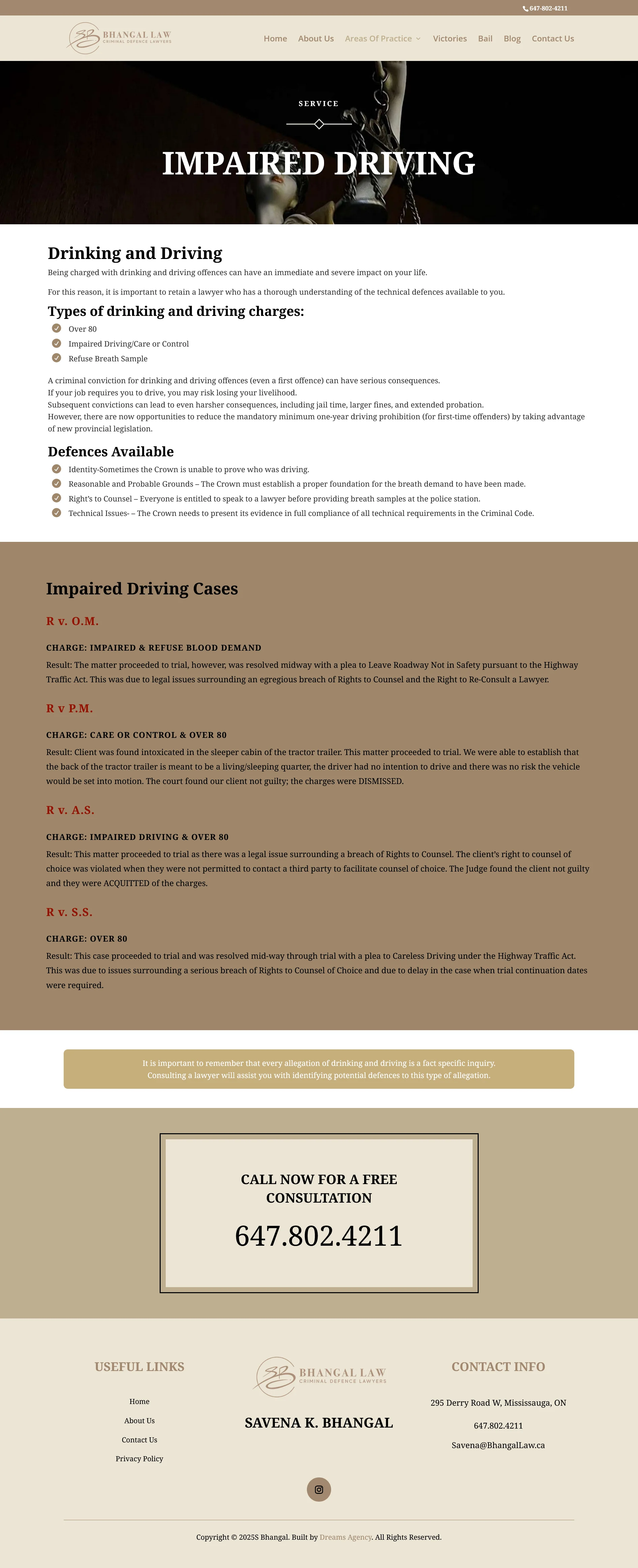 Impaired Driving Bhangal Law