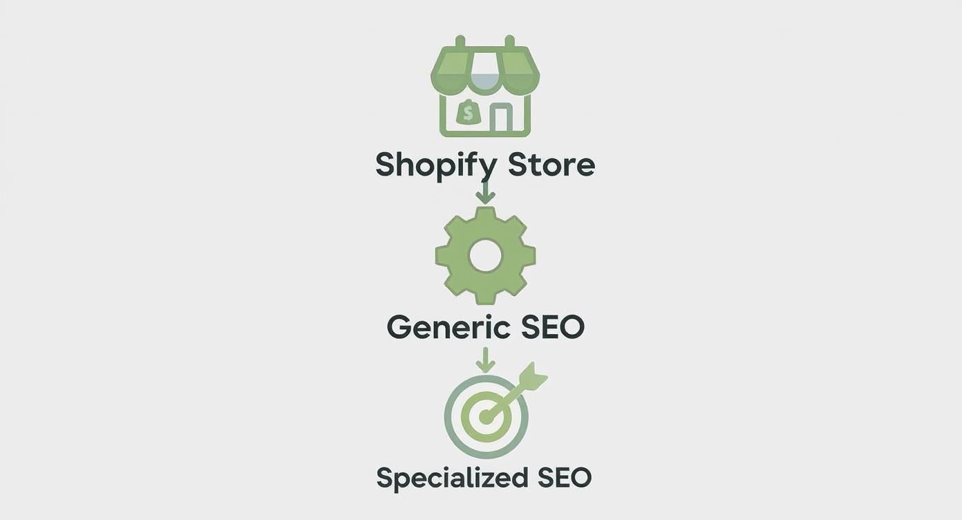 Infographic about seo services for shopify
