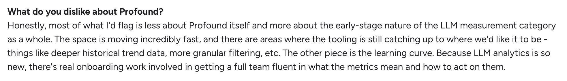 a negative review of profound platform