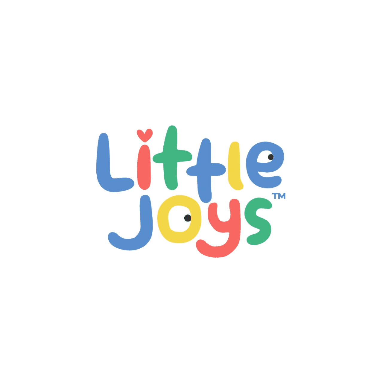 Little Joys brand logo in rounded typography with bright primary color palette