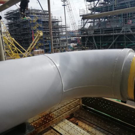Non-Metallic Cladding Installation for Industrial Pipelines