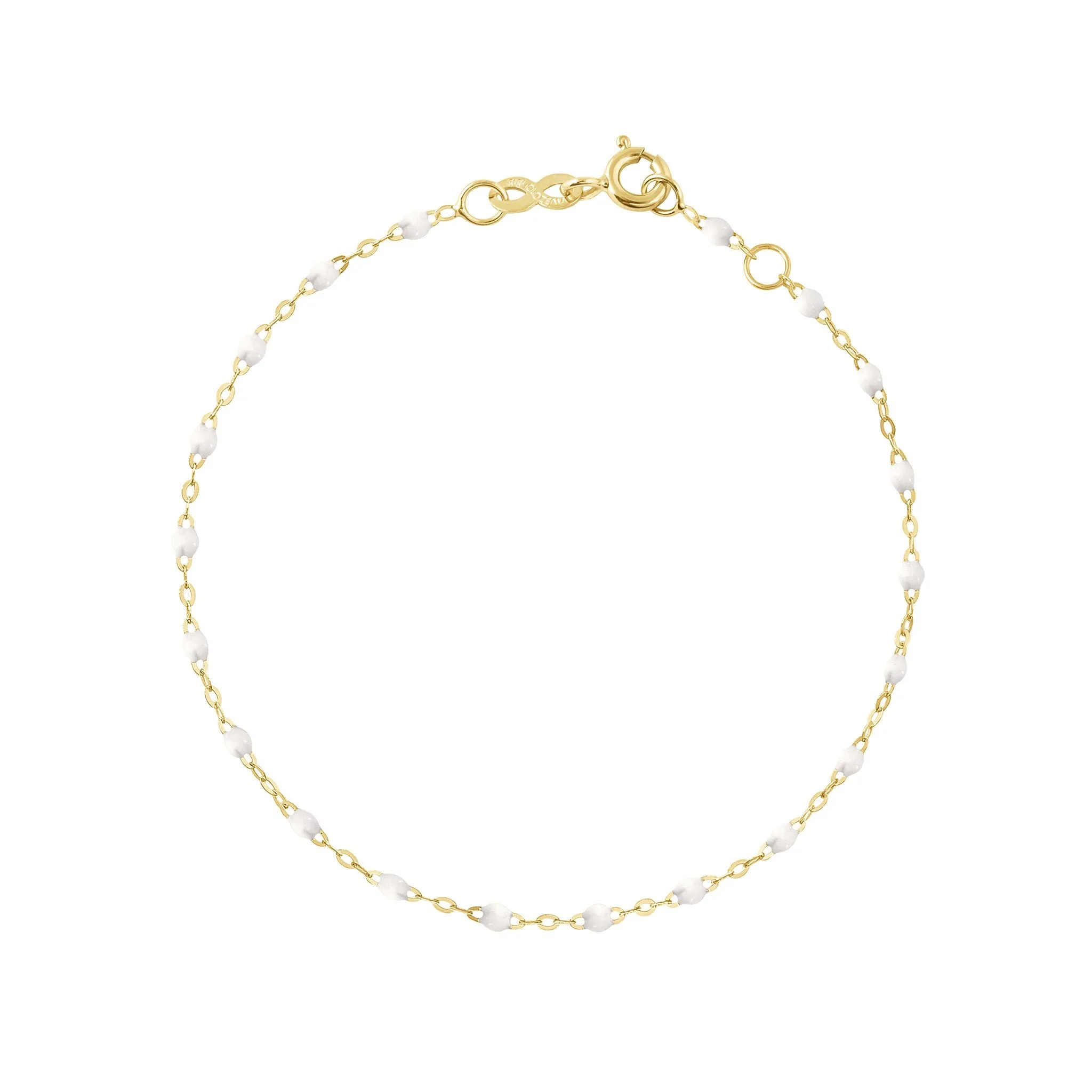 Bracelet blanc Classique Gigi, or jaune