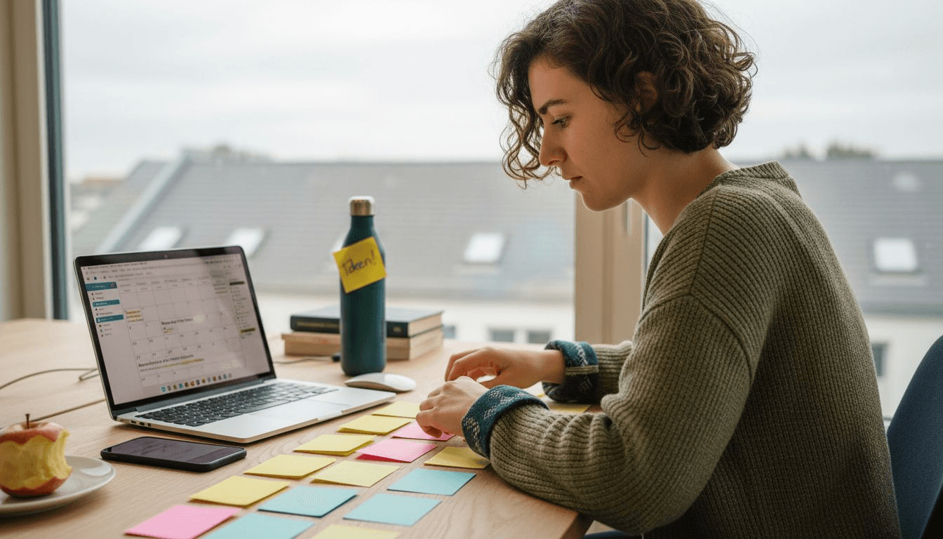 Redaktionsmeeting im Coworking Space: Gemeinsam Themen planen und Ideen austauschen.