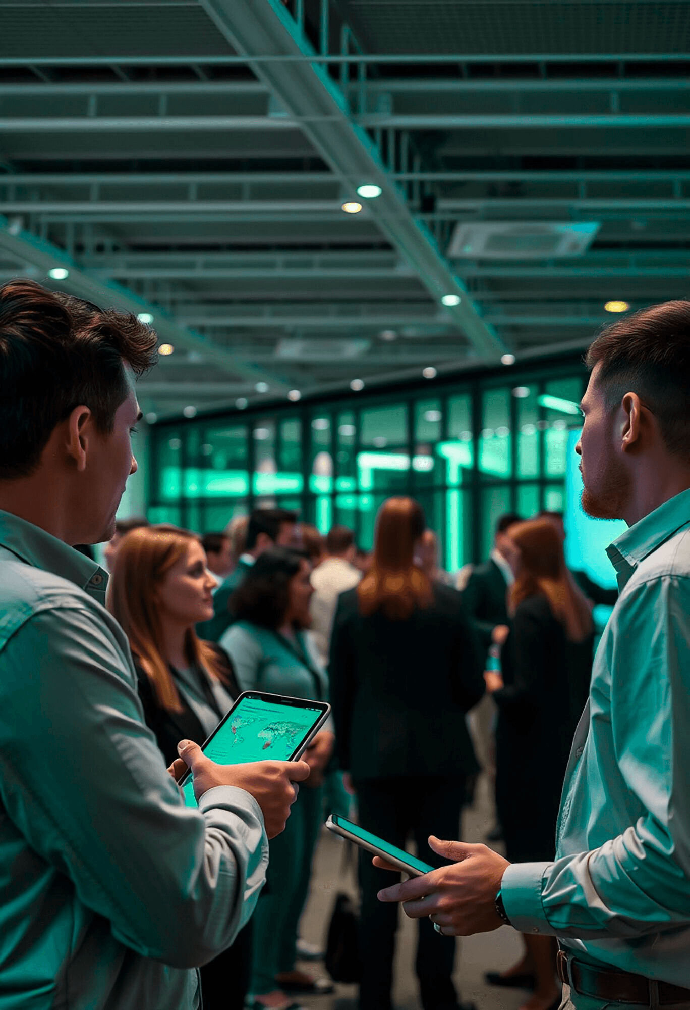 People networking and talking