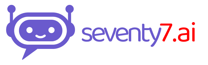 Logo for Seventy7 ai. The AI agency.