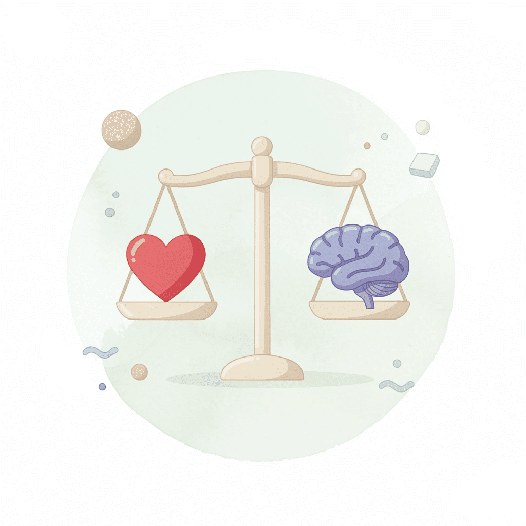 Balance scale comparing quality versus quantity in applications