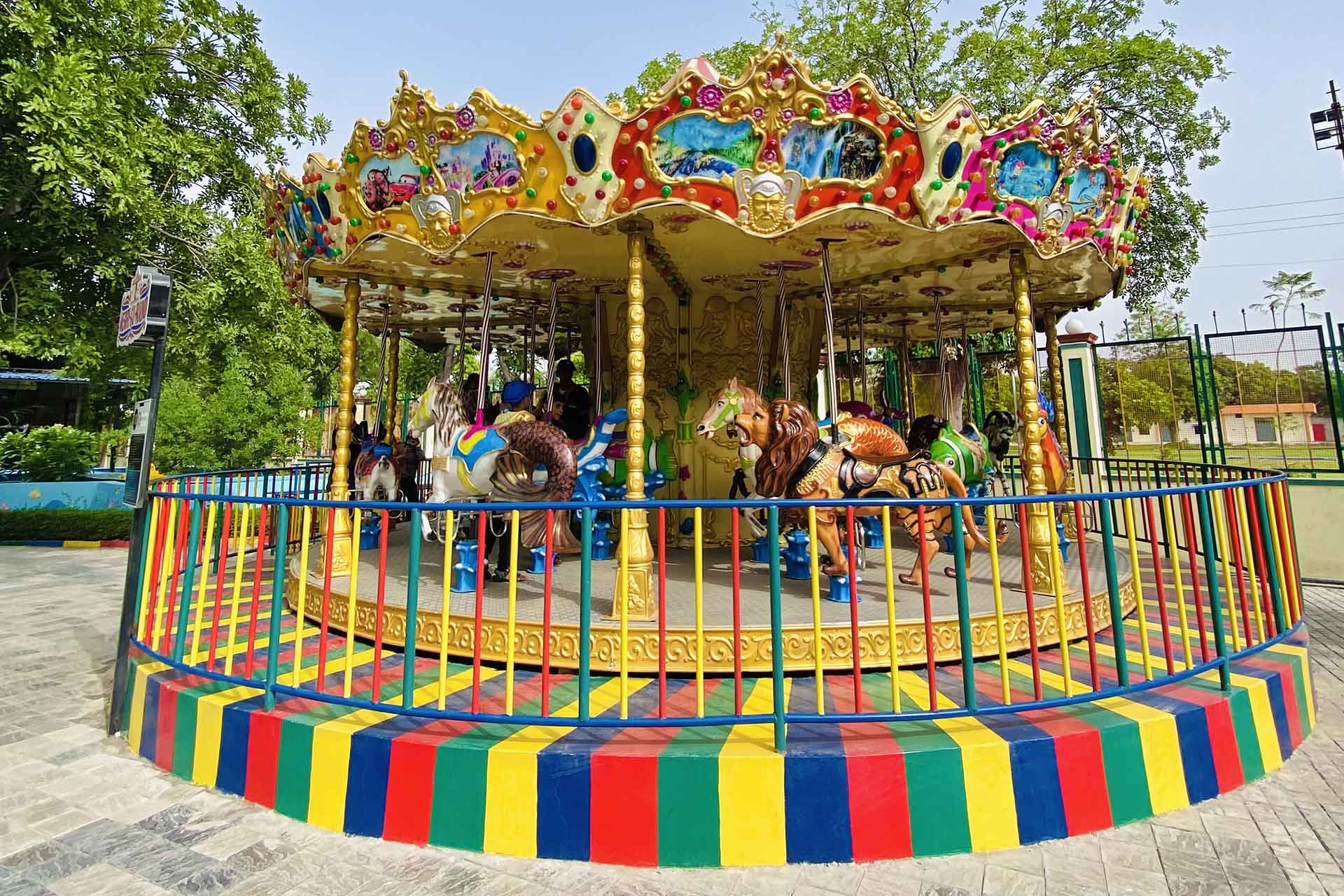 Warm modern orange living room with sofa, lamp.