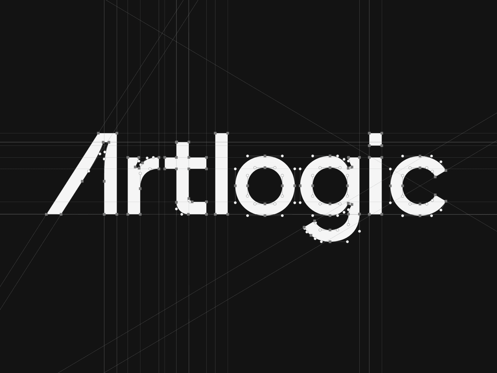 Logo of Artlogic in white text on a black background. Minimalistic design with modern typography.