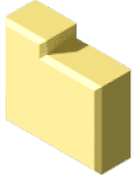 A yellow desktop folder in a retro pixelated style, rendered in 3D at an isometric angle.