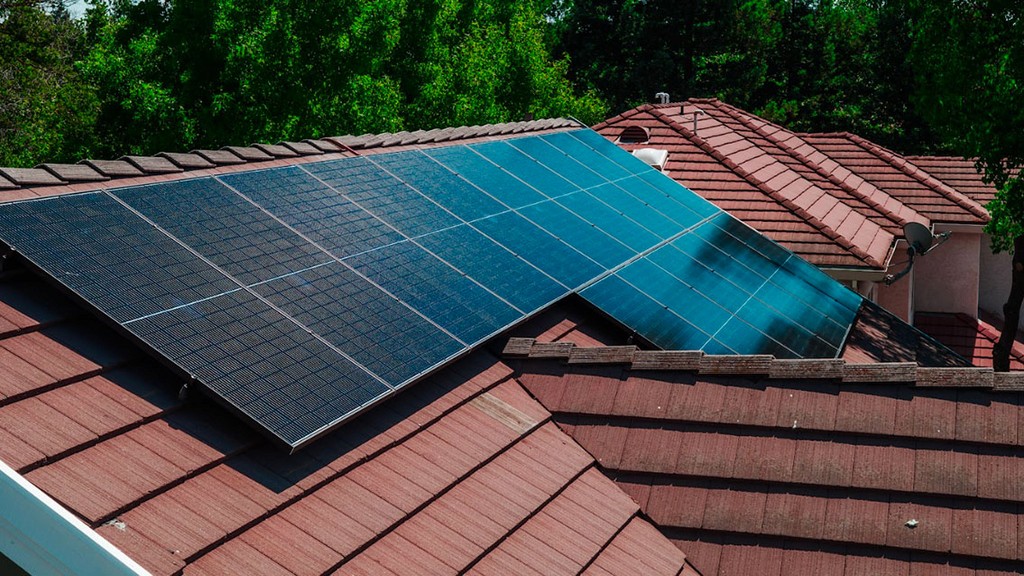 close up of residential solar installation in Davis, CA
