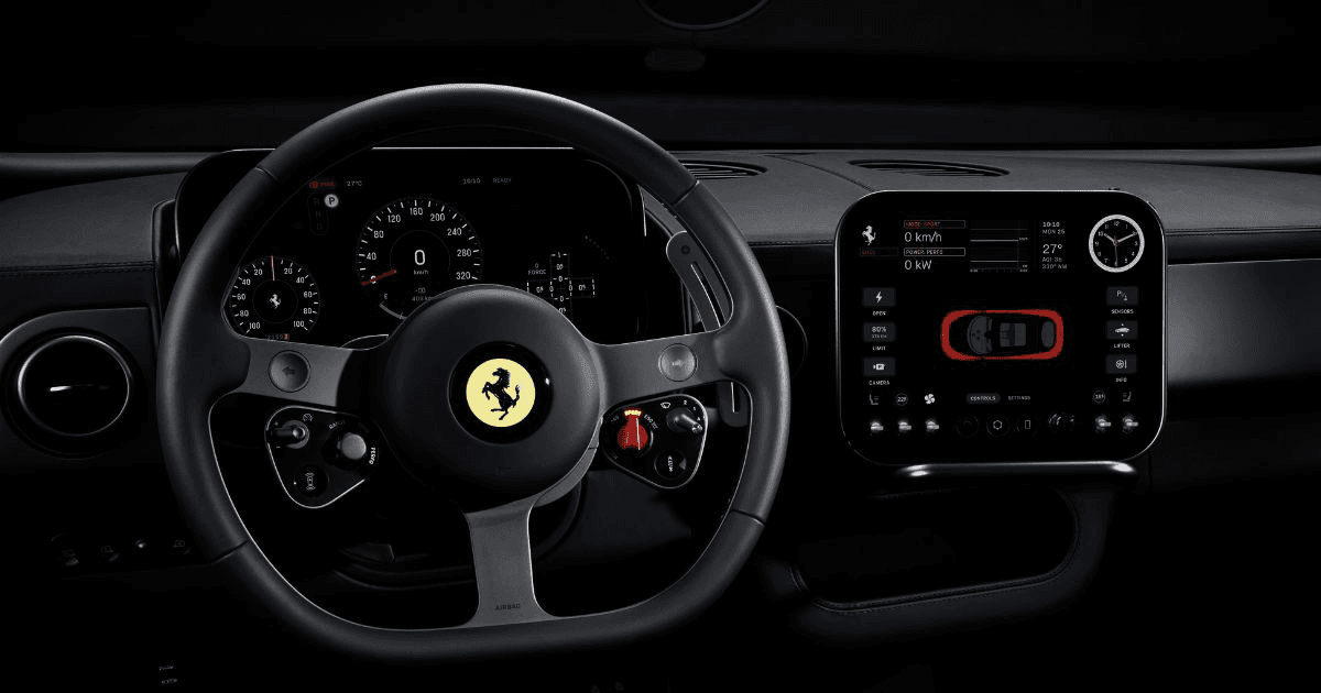 Interni e design della Ferrari Luce