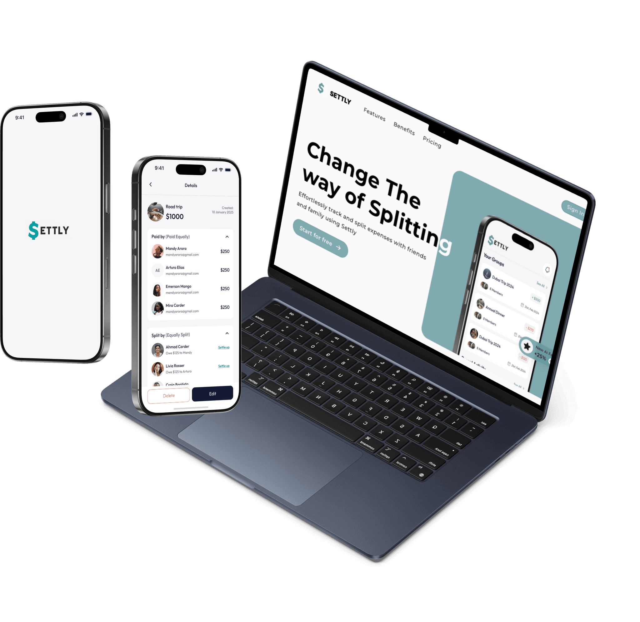 The FlowCRM app on the tablet