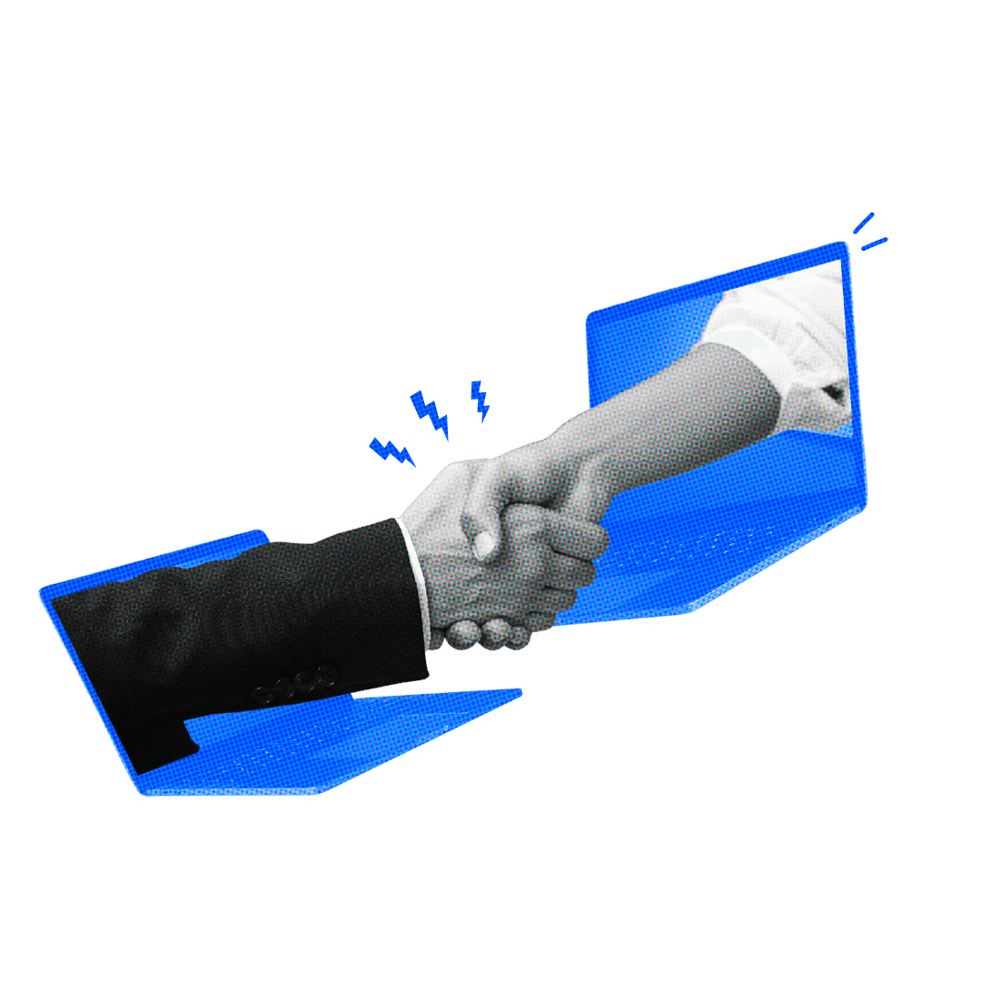 two people setting and using laptop