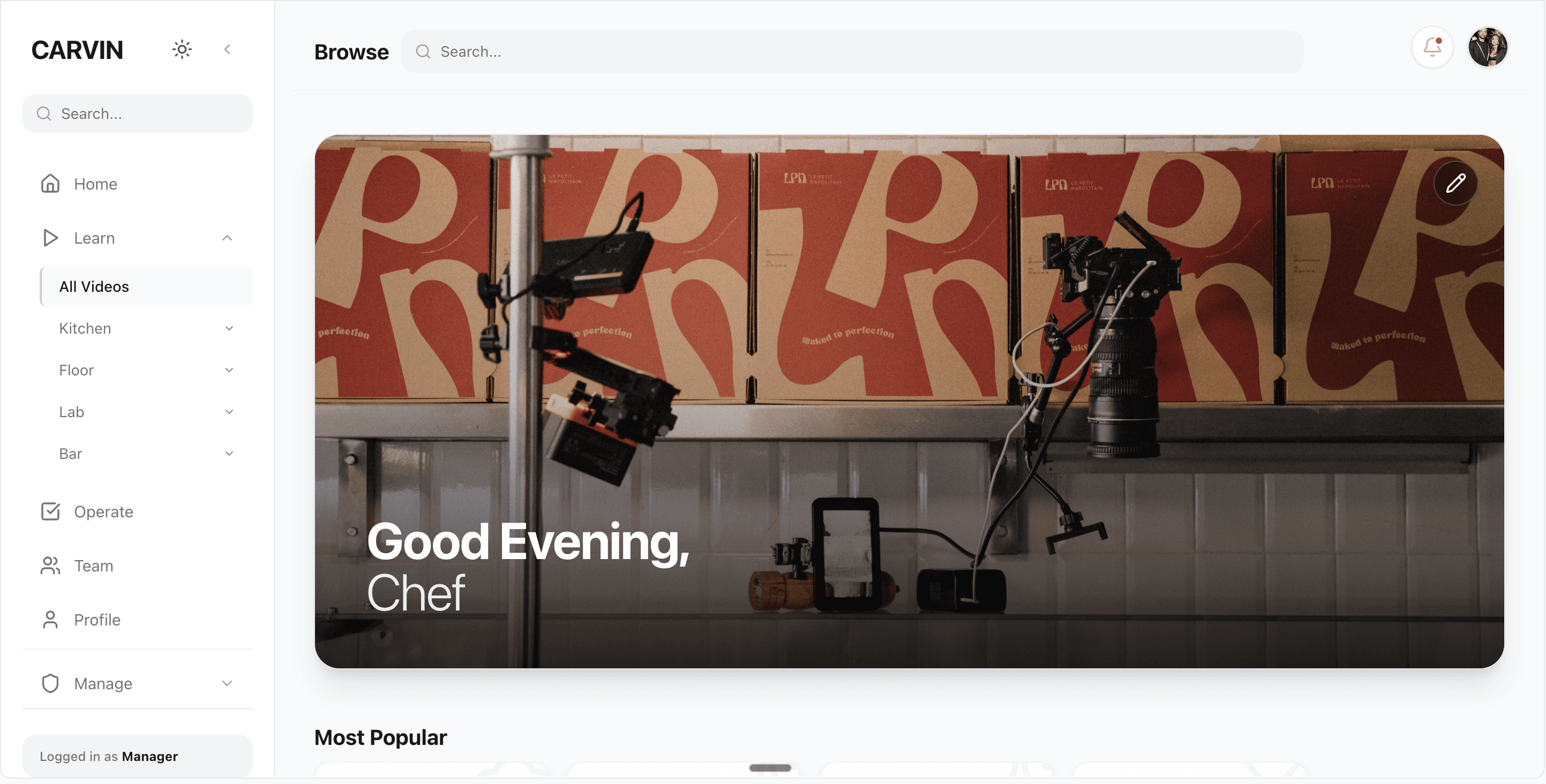 An image of Dreelio's dashboard