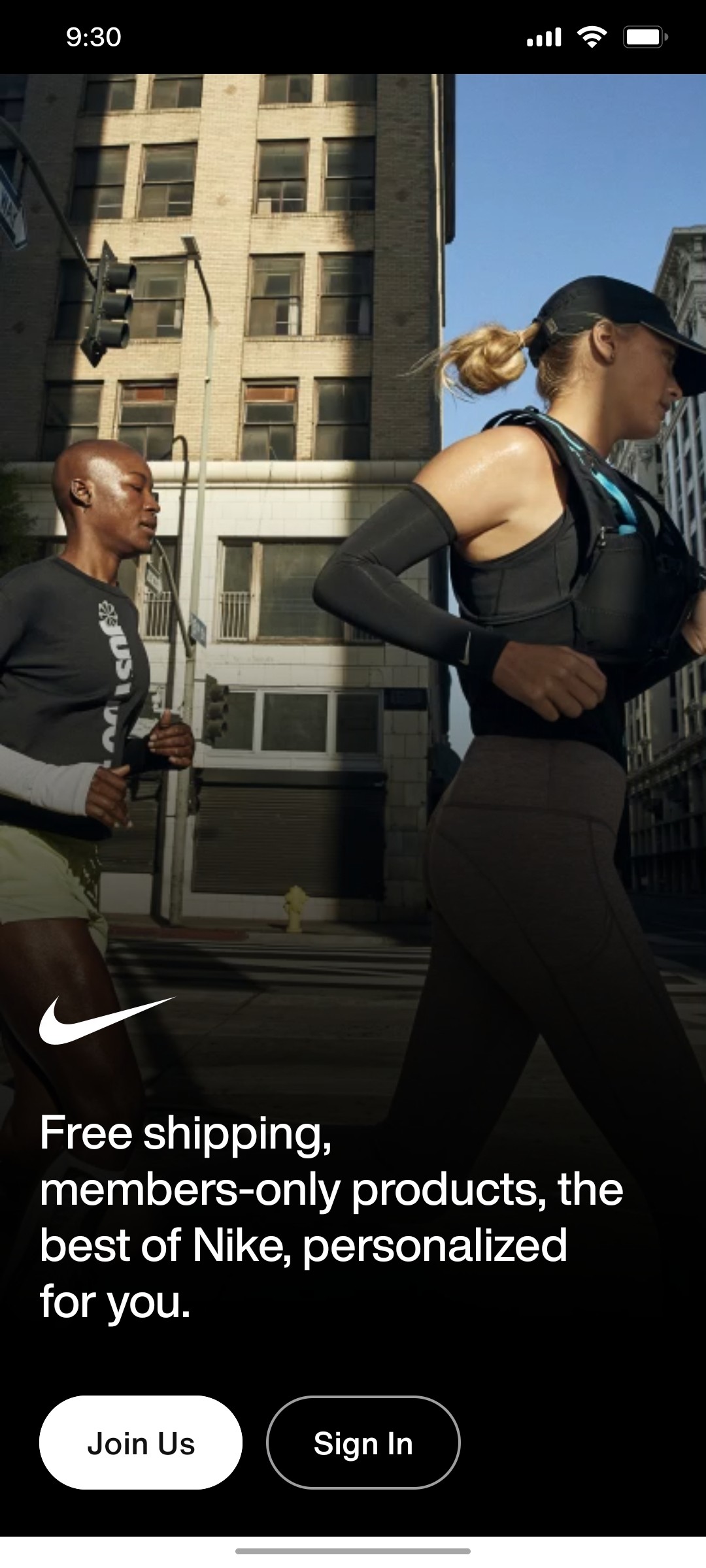 Nike App Sign in Screen 1