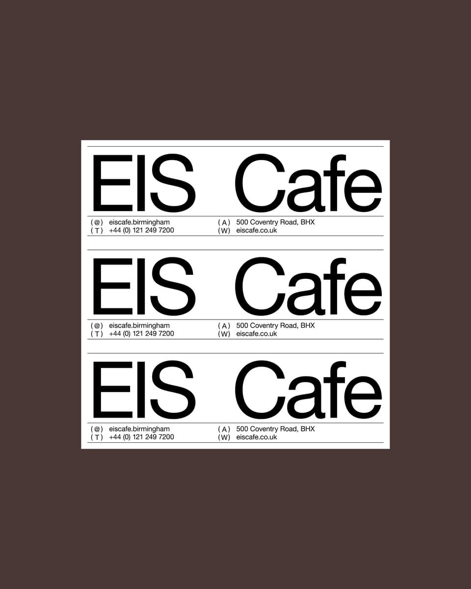 Card design text layout.