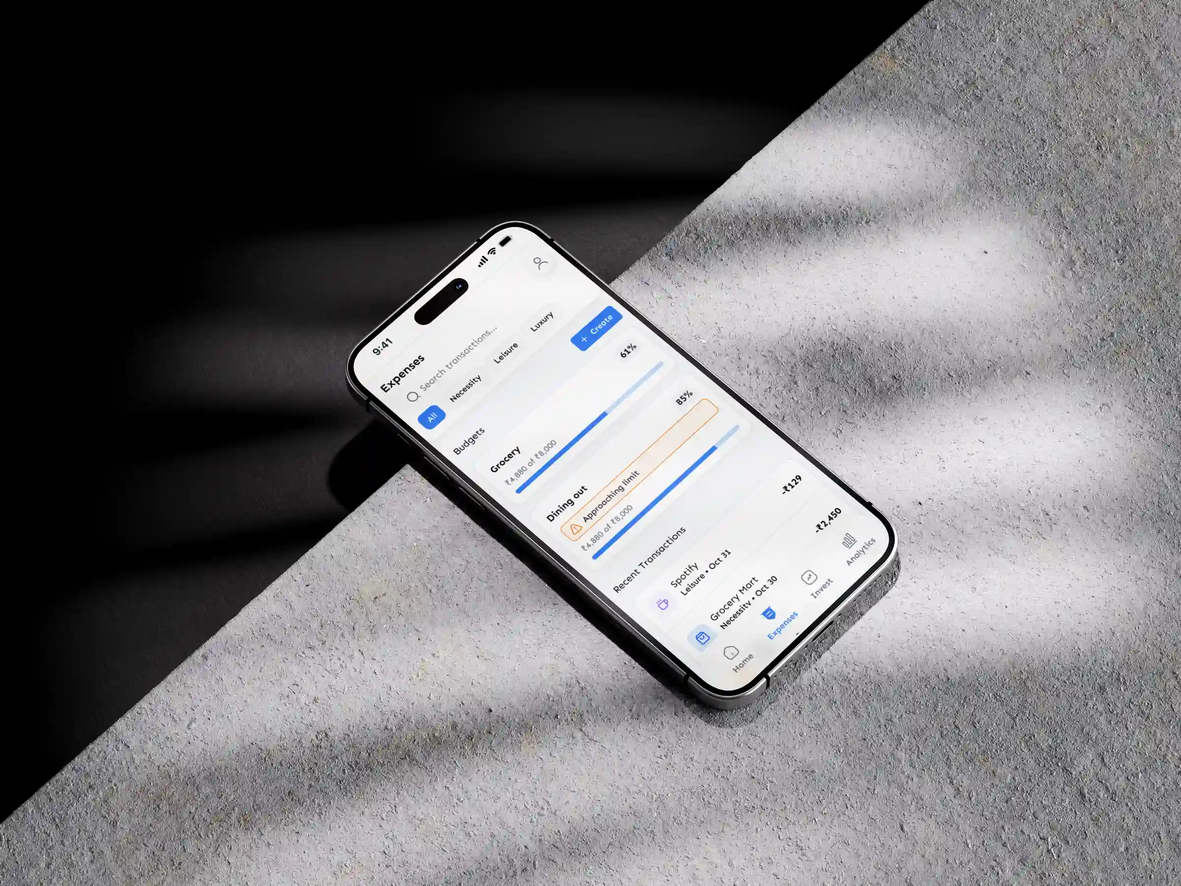 mockup of mobile screen from this project