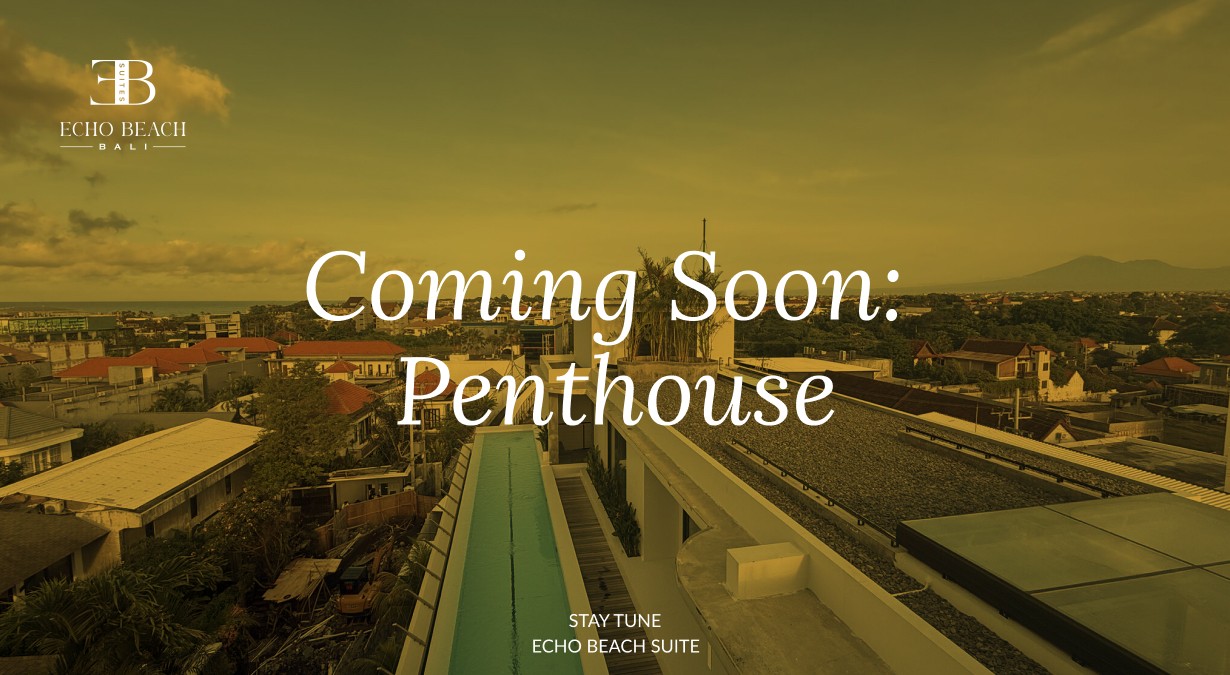 Luxury Penthouse, Echo Beach Suite, Canggu, Bali: Stunning wide view of the exclusive unit and rooftop area. The ultimate luxury accommodation near Echo Beach.