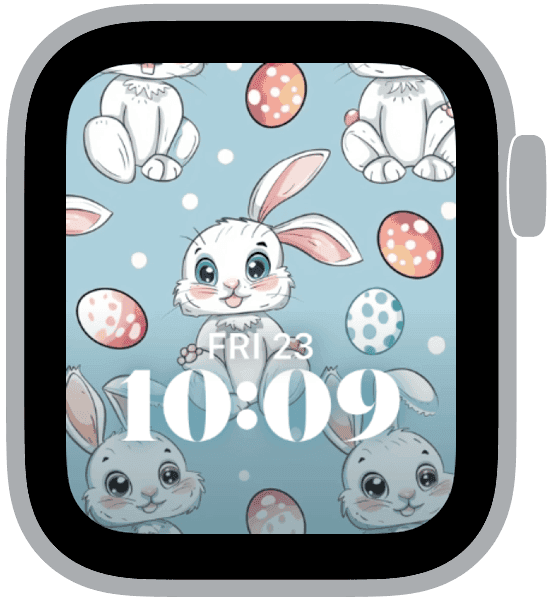 an apple watch face from the easter patterns collection