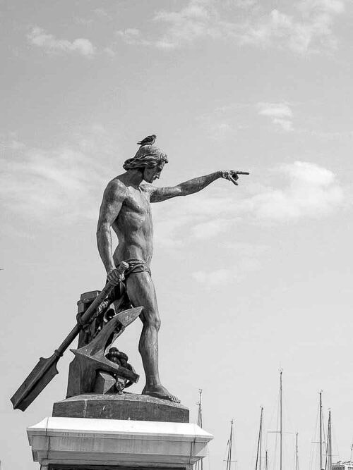 Ancient classical sculpture in central Nice France - Luxury travel destination