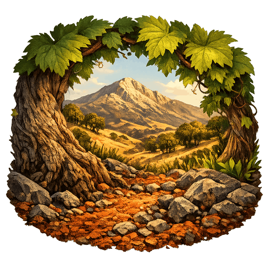 Detailed graphic of the Sonoma Mountain wine region.