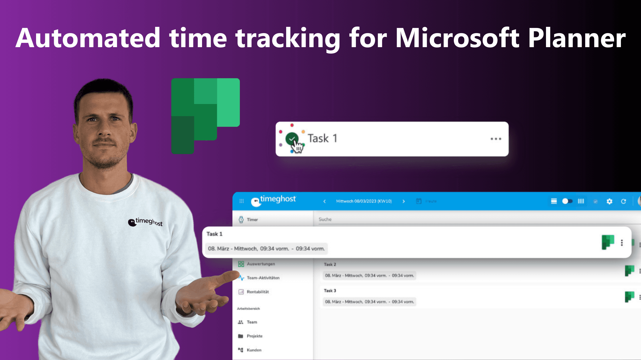 Automated time tracking for Microsoft Planner