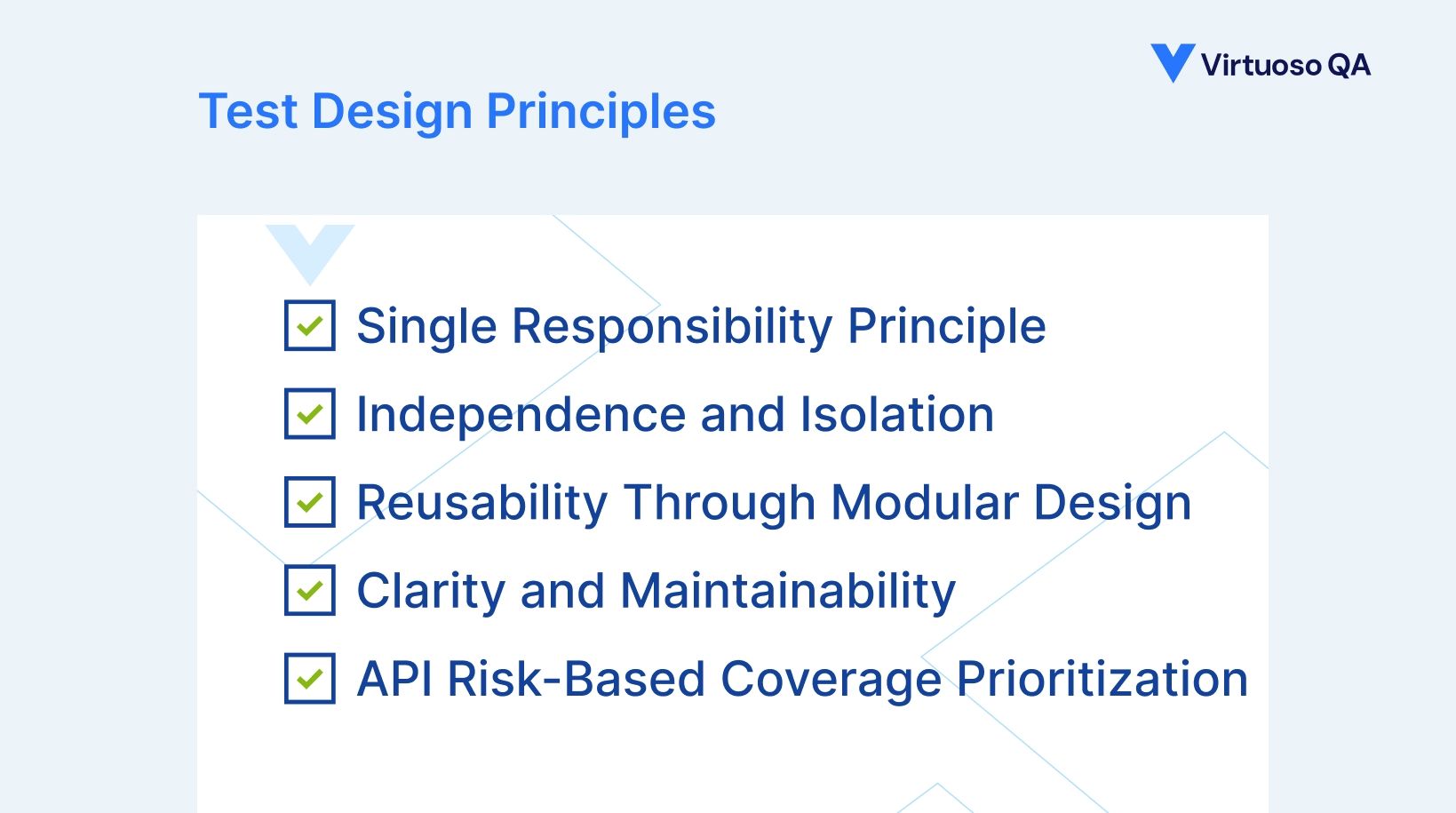 Test Design Principles