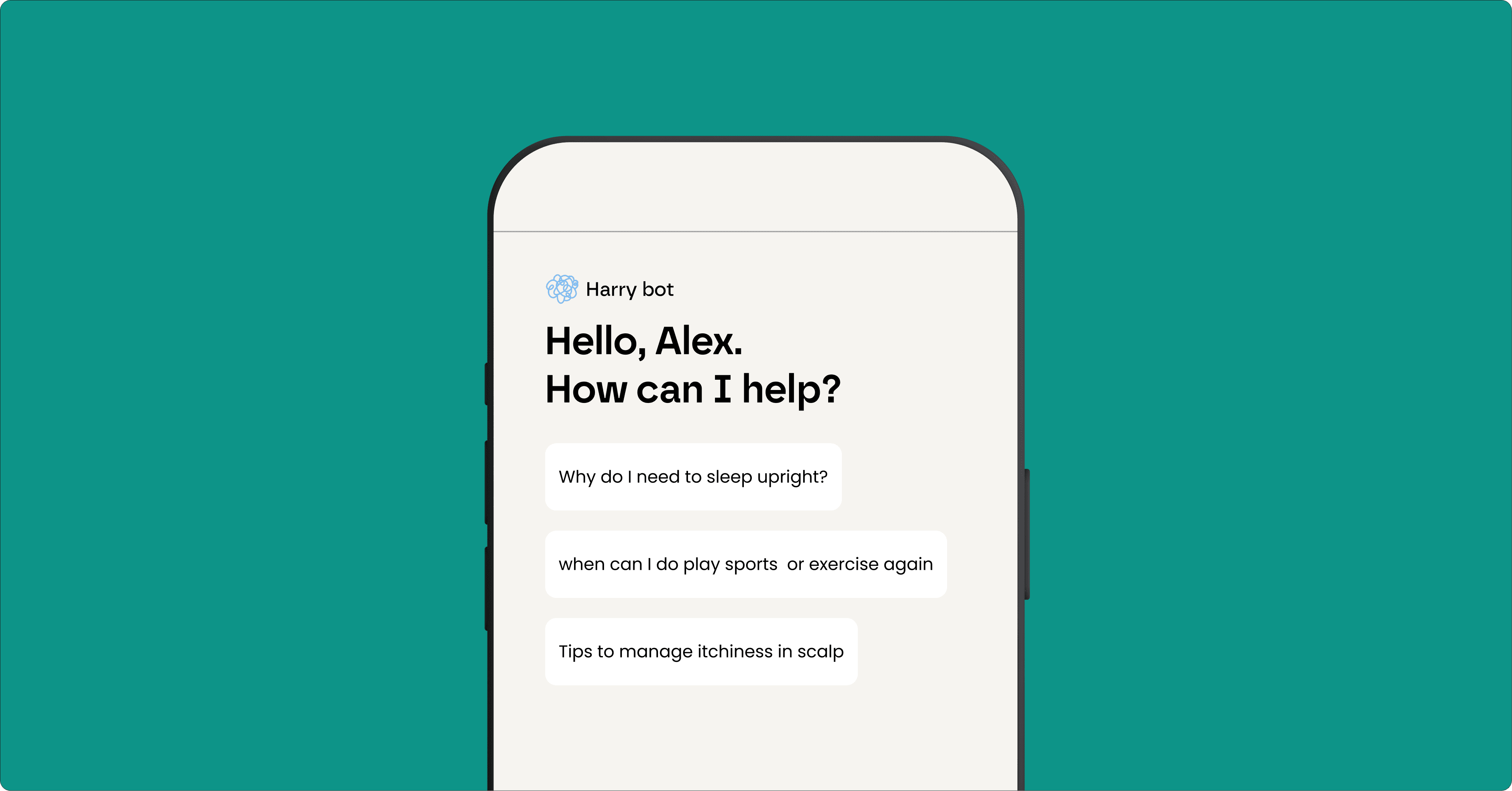 Capila mobile app has a ai chat trained to give personalized answers for hair transplant patients