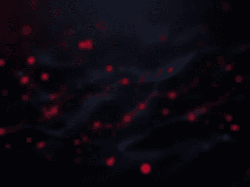 Abstract red glowing lines on a dark background
