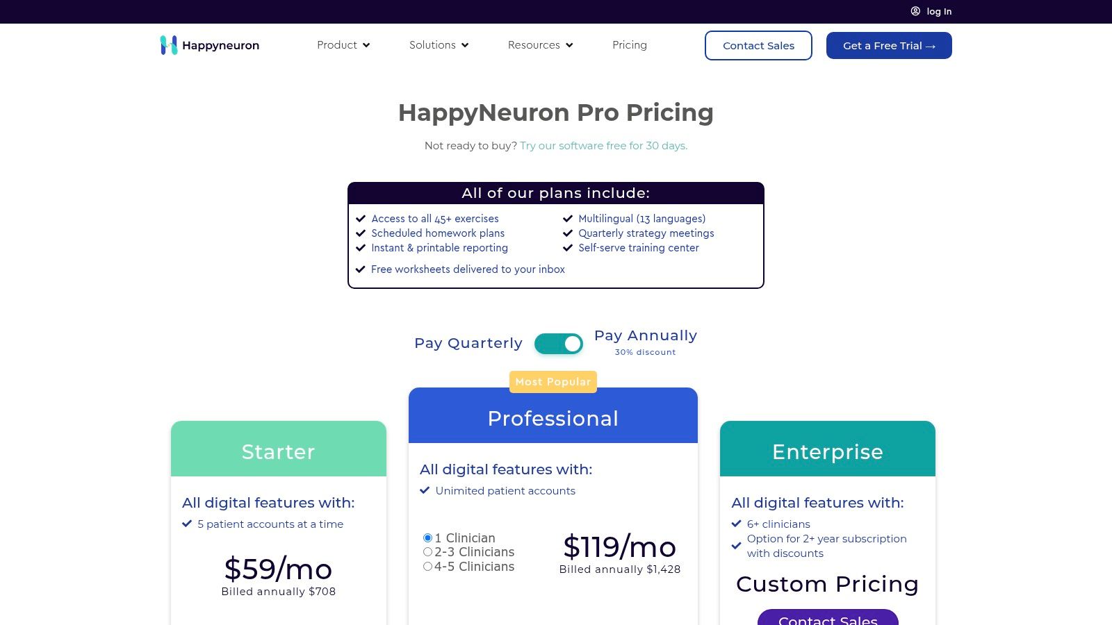 HappyNeuron Pro (for clinicians/rehab providers)
