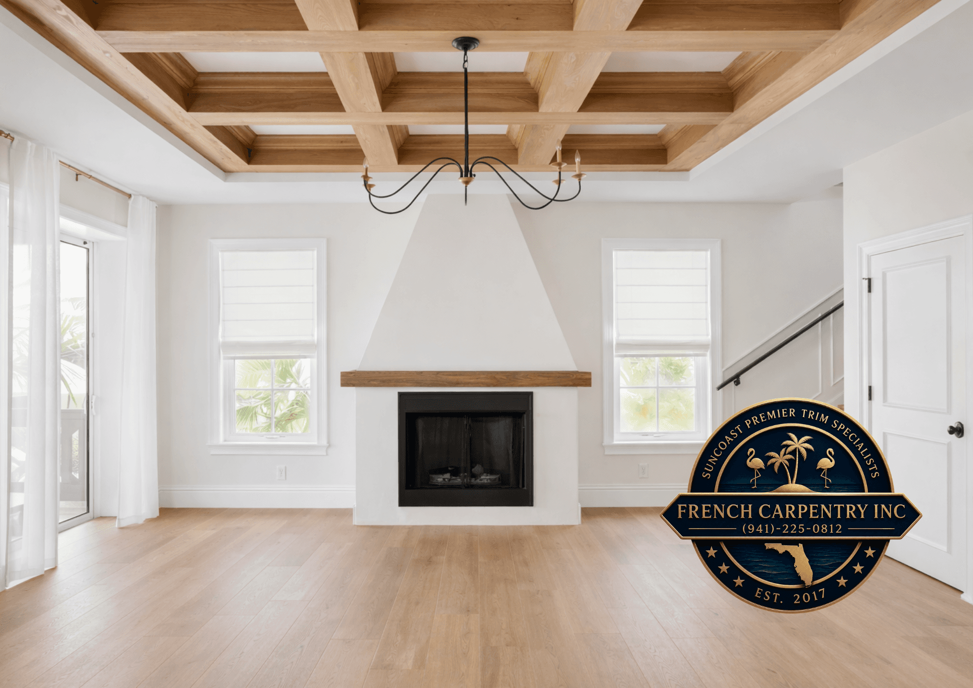 Award-winning custom home with French Carpentry finish work