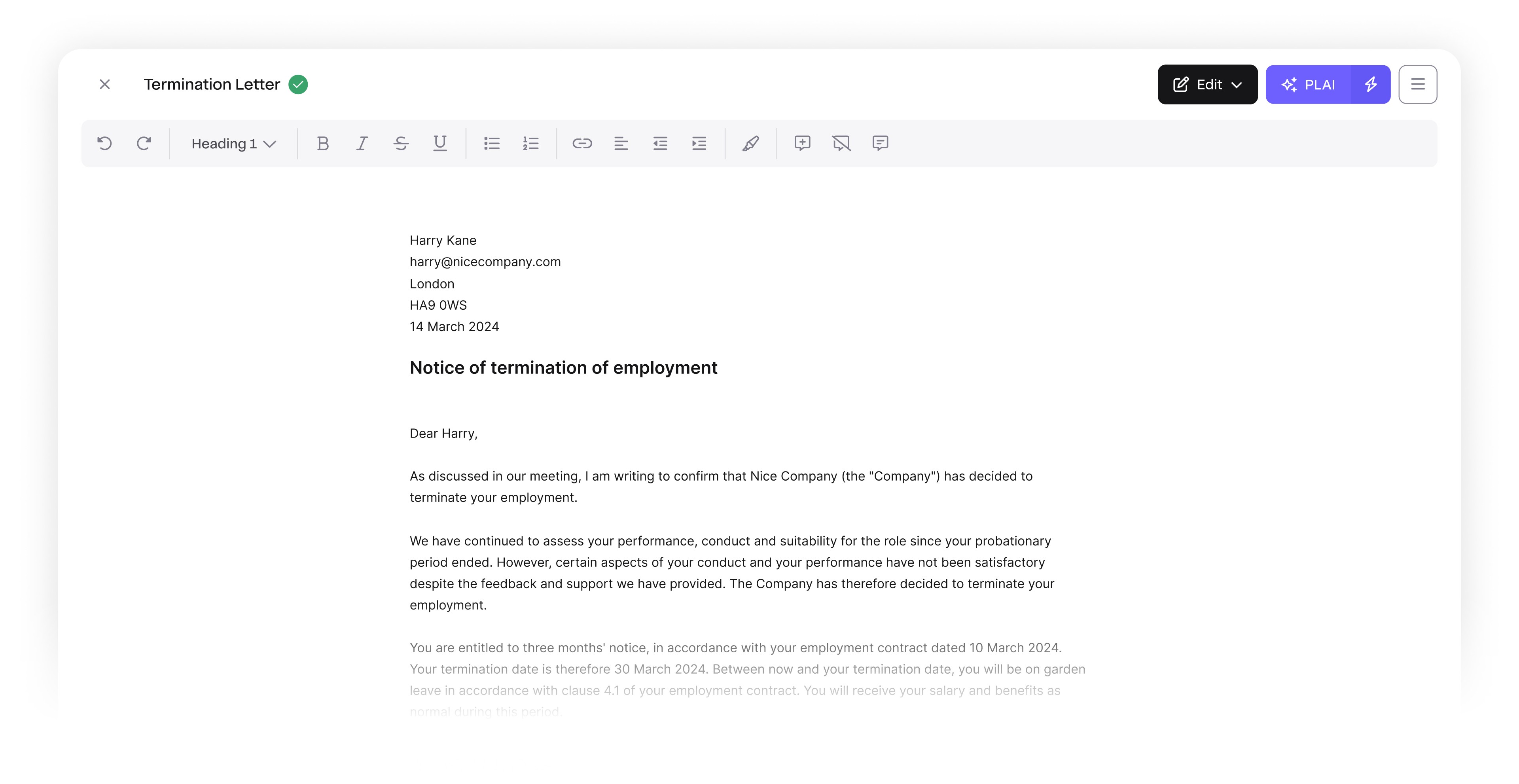 termination-letter-template-writing-an-effective-employee-letter