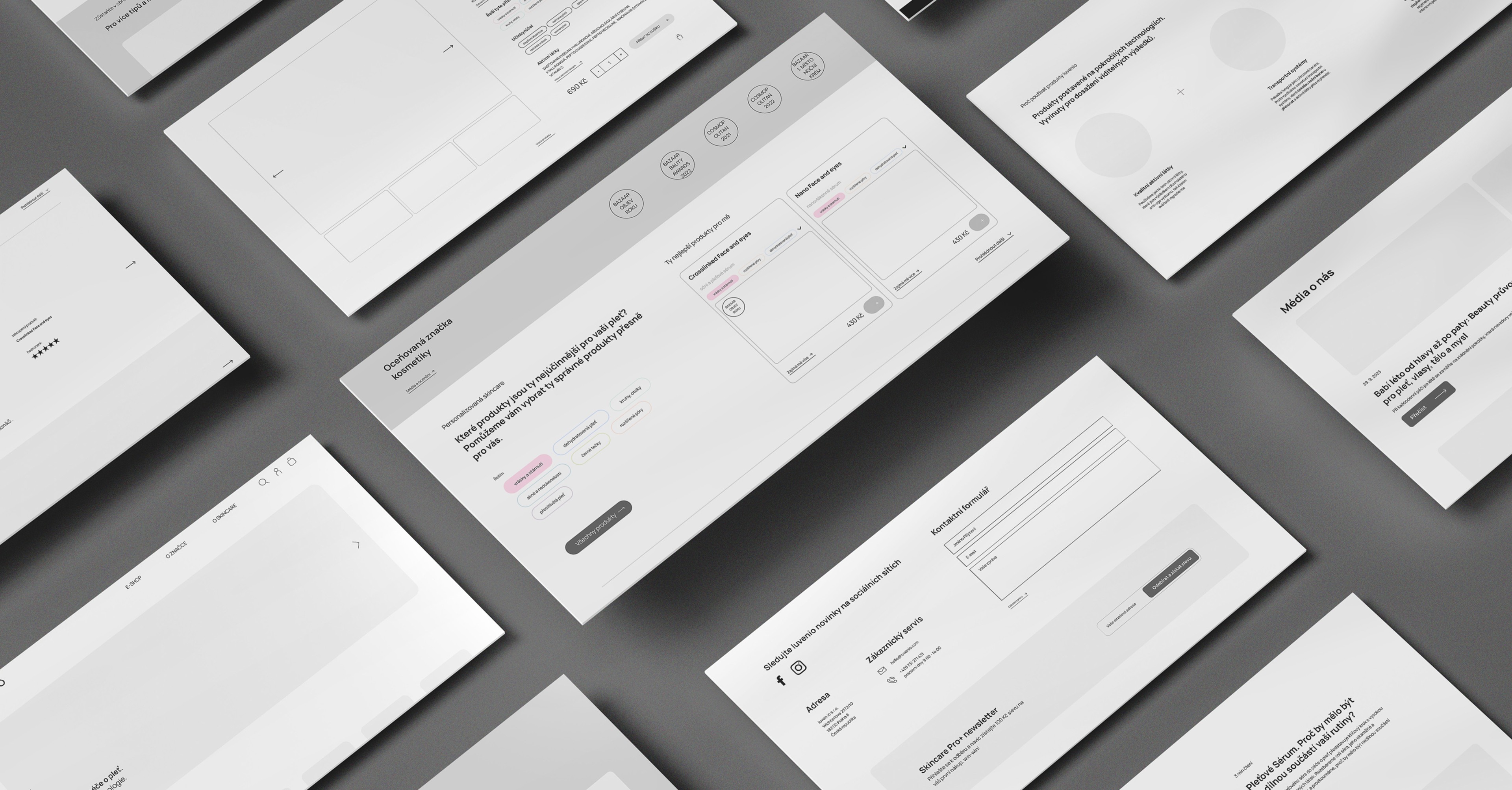 IUVENIO science-backed skincare website design on desktop and mobile