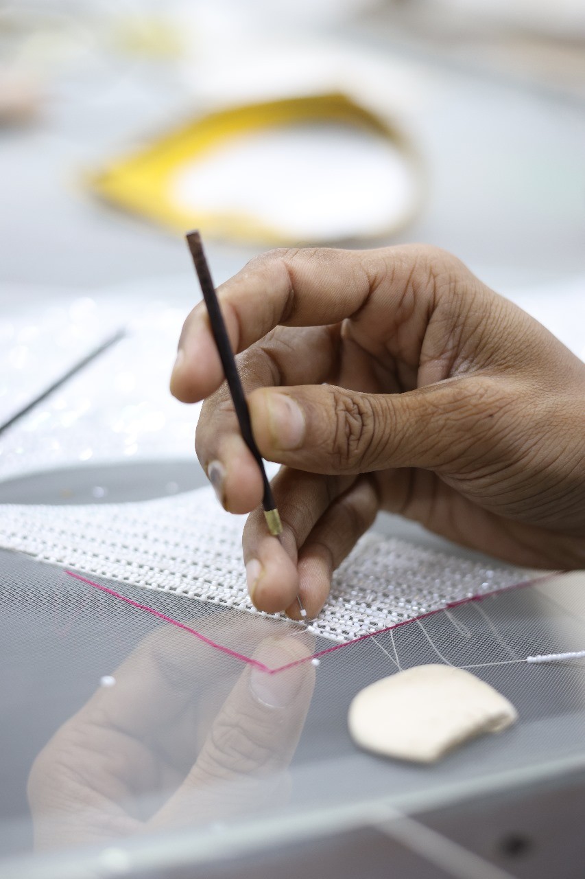 Handpainted couture