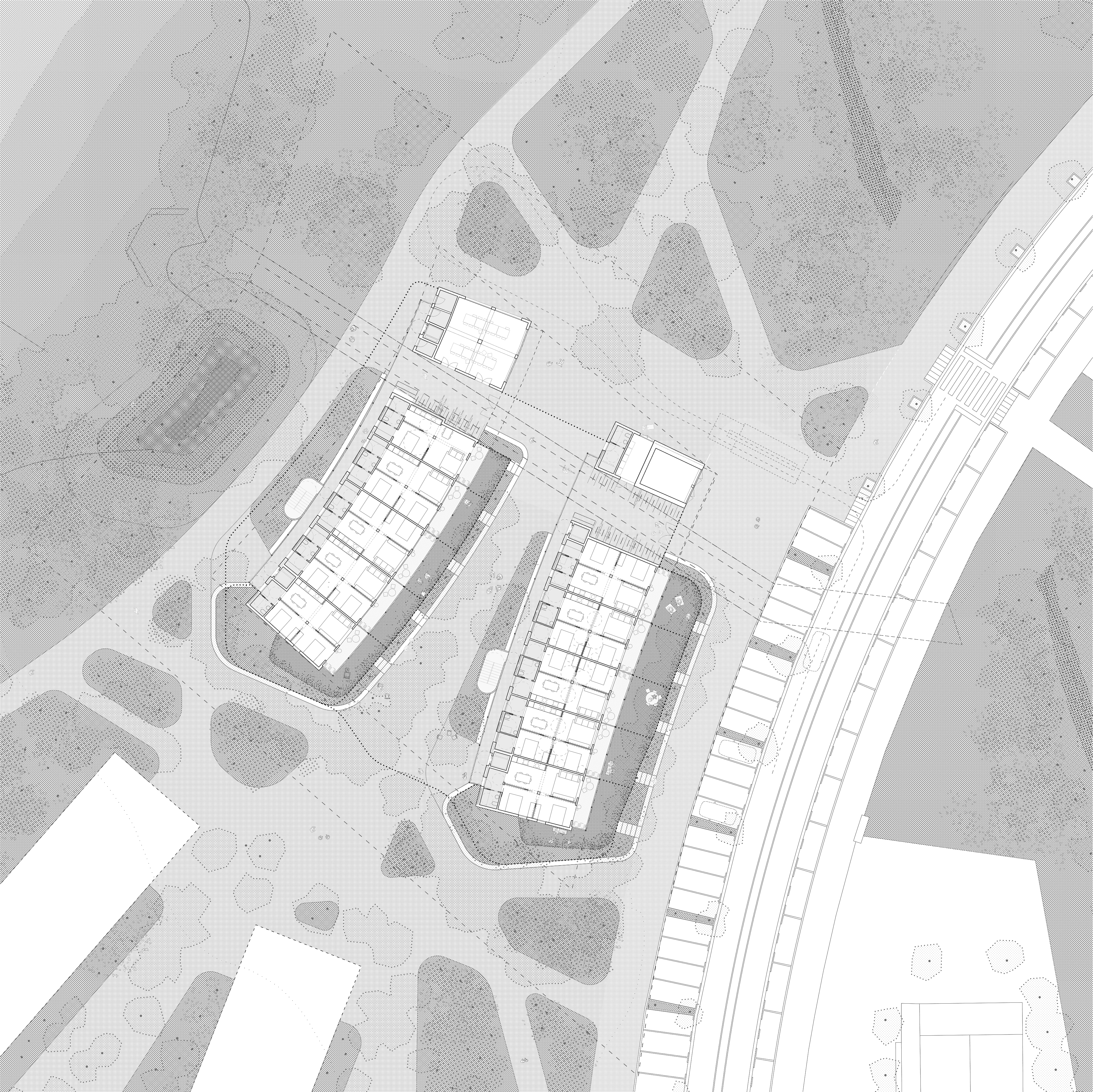 Plano de emplazamiento Nueva urbanización de la ronda 8 de Març y continuidad de la propuesta con el planeamiento circundante