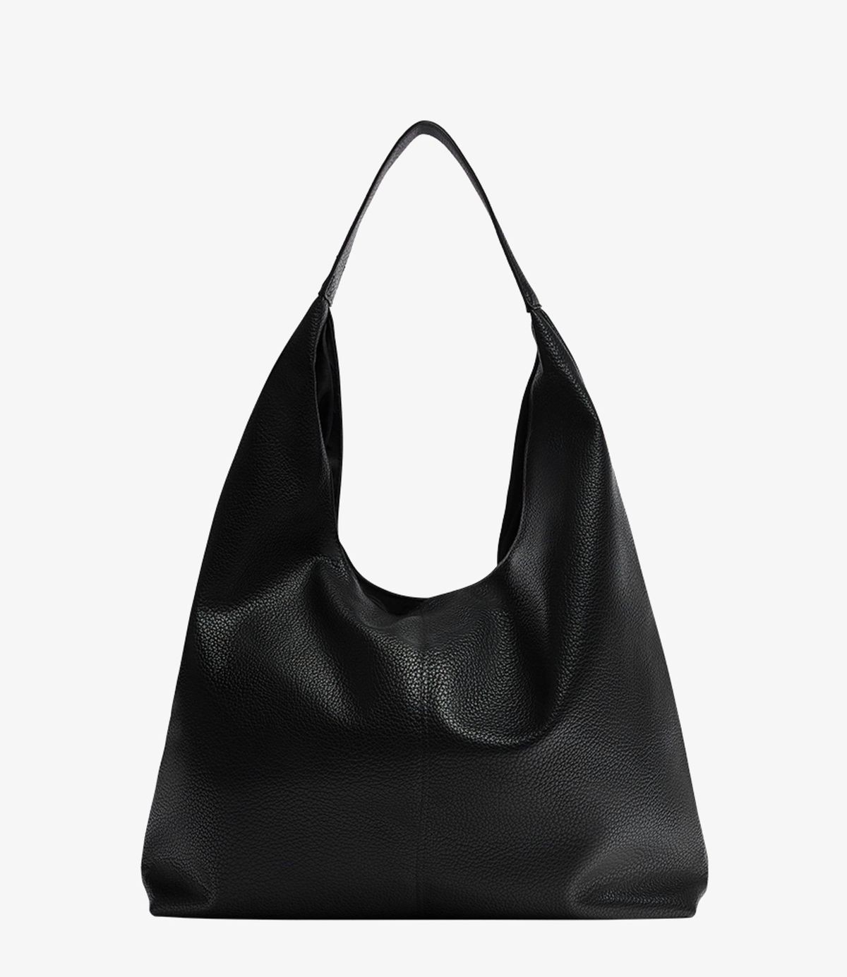 Black leather bag
