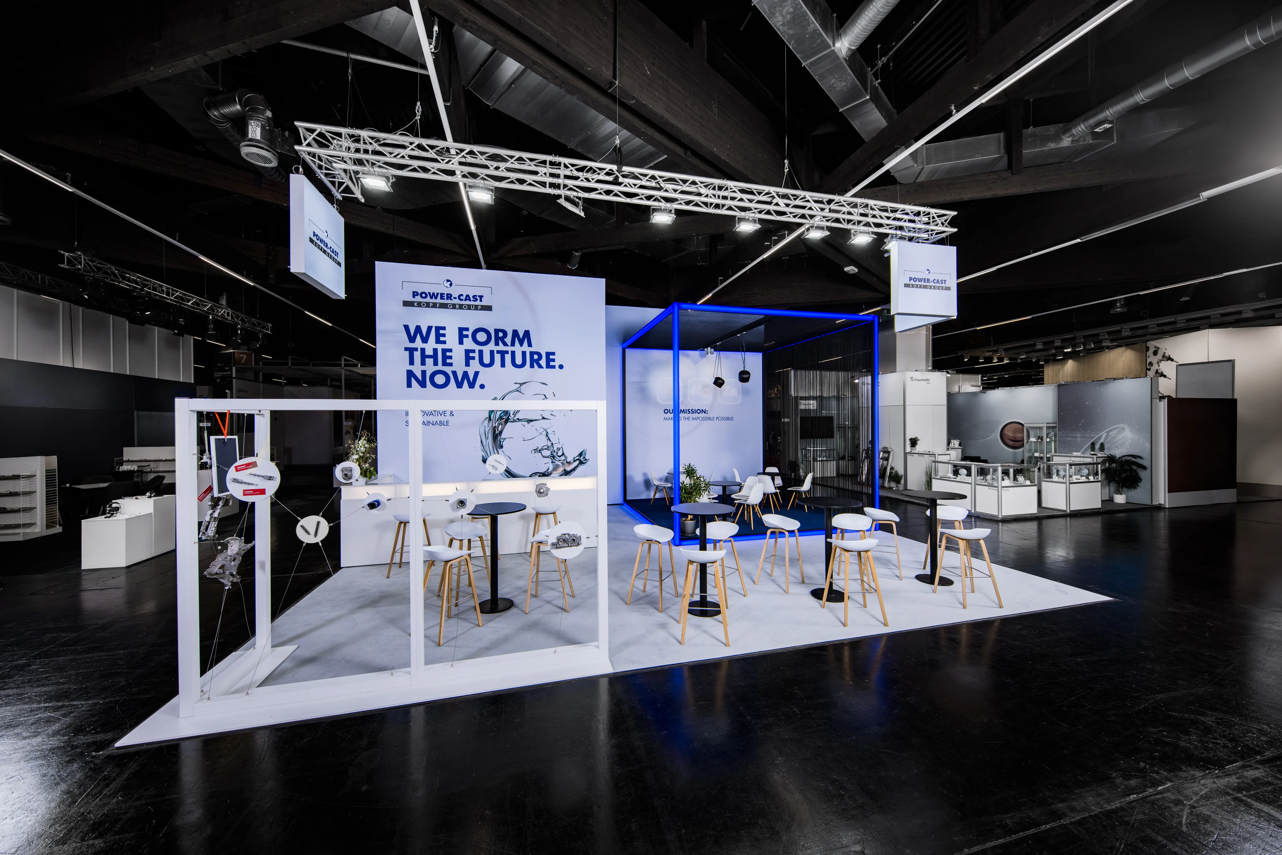 Gesamtansicht des Power-Cast Messestand auf der Euroguss 2024 in Nürnberg